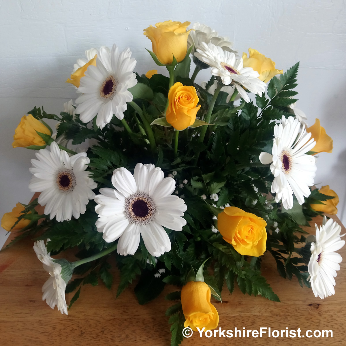 loose funeral posy arrangement