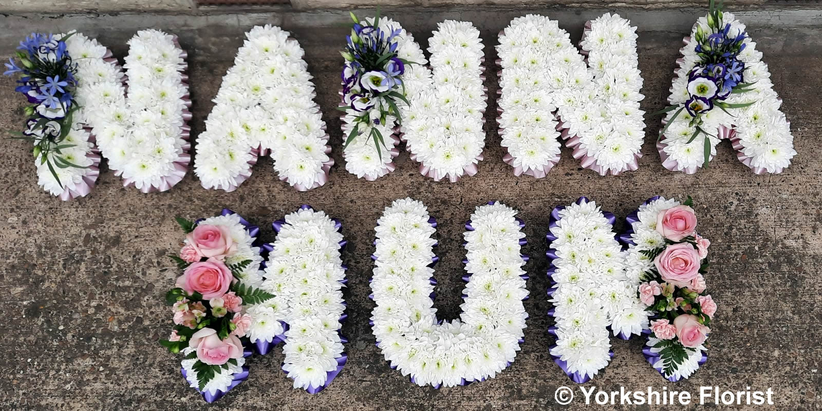 floral letter tributes